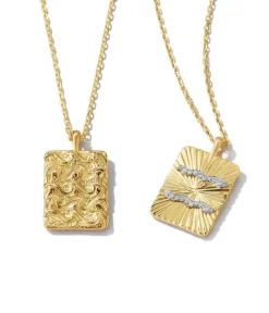 David Webb Necklaces*Aquarius Zodiac Pendant Necklace, Diamonds