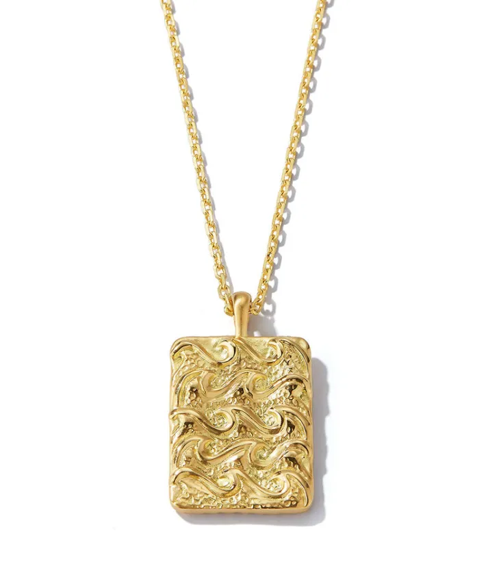 David Webb Necklaces*Aquarius Zodiac Pendant Necklace
