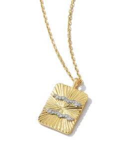 David Webb Necklaces*Aquarius Zodiac Pendant Necklace, Diamonds