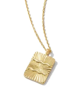 David Webb Necklaces*Aquarius Zodiac Pendant Necklace