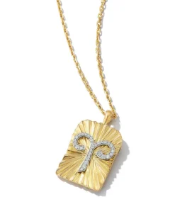 David Webb Necklaces*Aries Zodiac Pendant Necklace, Diamonds