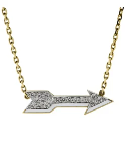 David Webb Necklaces*Arrow Necklace, White Enamel