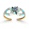David Webb Bracelets*Asheville Bracelet, Light Blue Enamel, Turquoise, Diamonds