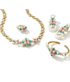 David Webb Earrings*Asheville Earrings, White Enamel, Pink Opal, Diamonds