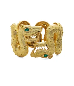 David Webb Bracelets*Aztec Cuff, Emerald