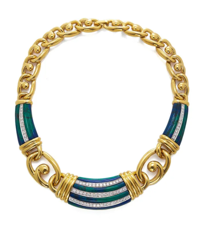 David Webb Necklaces*Azurmalachite Necklace