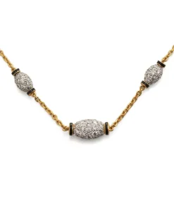 David Webb Necklaces*Barrel Necklace, Three Station
