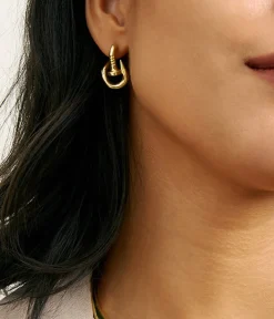 David Webb Earrings*Bent Nail Earrings, Polished 18K Gold