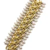 David Webb Bracelets*Brocade Bracelet, Hammered 18K Gold, Diamonds, Pearls