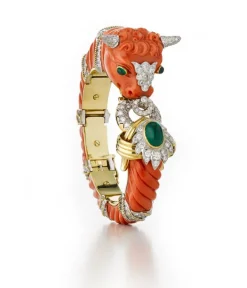David Webb Bracelets*Bull Bracelet, Coral