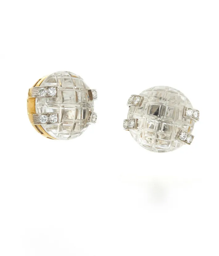David Webb Earrings*Button Earrings