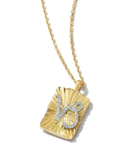 David Webb Necklaces*Capricorn Zodiac Pendant Necklace, Diamonds