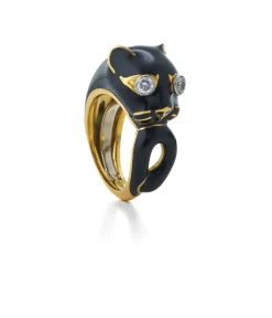 David Webb Rings*Cat Ring, Diamond