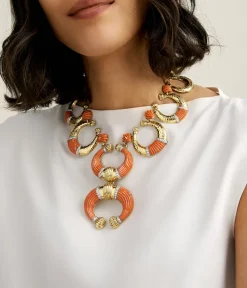 David Webb Necklaces*Celtic Crescent Necklace, Coral