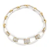 David Webb Necklaces*City Collar, White Enamel