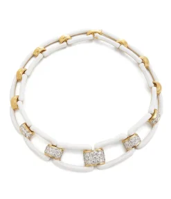 David Webb Necklaces*City Collar, White Enamel