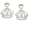David Webb Earrings*Cosmo Earrings, White Gold