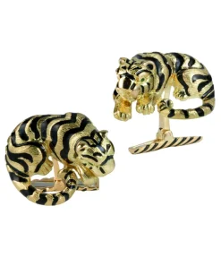 David Webb Cuff Links*Crouching Tiger Cuff Links
