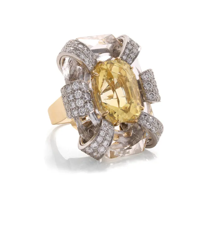 David Webb Rings*Crystal Cascade Ring