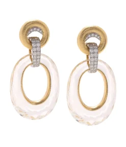 David Webb Earrings*Crystal Hoop Earrings