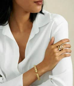 David Webb Rings*Diamond Nail Ring, Hammered 18K Gold