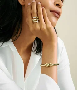 David Webb Rings*Diamond Nail Ring, Polished 18K Gold