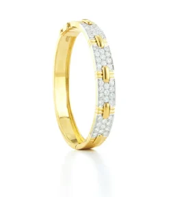 David Webb Bracelets*Diamond Stitch Bangle