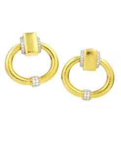David Webb Earrings*Doorknocker Earrings