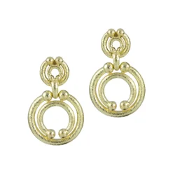 David Webb Earrings*Dotted Doorknocker Earrings