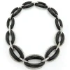 David Webb Necklaces*Elliptical Necklace, Black Enamel