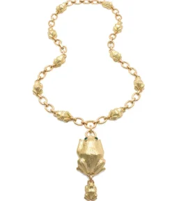 David Webb Necklaces*Frog Chain Necklace