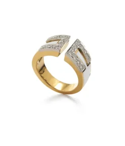 David Webb Rings*Gap Ring, White Enamel