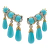 David Webb Earrings*Garland Ear Cuffs, Turquoise