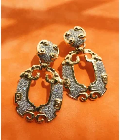 David Webb Earrings*Geometric Lion Earrings