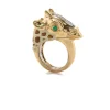 David Webb Rings*Giraffe Ring, Emerald Eyes