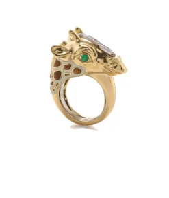 David Webb Rings*Giraffe Ring, Emerald Eyes