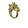 David Webb Rings*Giraffe Ring, Ruby Eyes