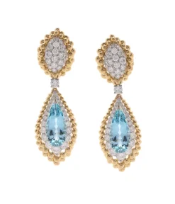 David Webb Earrings*Golden Oracle Stone Earrings