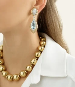 David Webb Earrings*Golden Oracle Stone Earrings