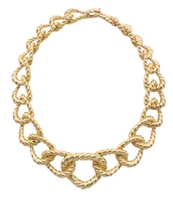 David Webb Necklaces*Graduating Rope Link Necklace