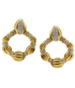 David Webb Earrings*Harvest Hoop Earrings