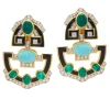 David Webb Earrings*Helena Scroll Drop Earrings