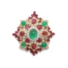 David Webb Brooches*Heraldic Colored Snowflake Brooch