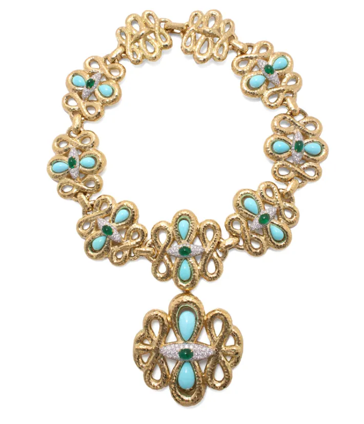 David Webb Necklaces*Infinity Collar with Pendant