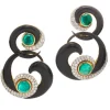 David Webb Earrings*Ink Scroll Earrings