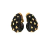 David Webb Earrings*Jackie Earrings, Black Enamel