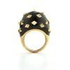 David Webb Rings*Jackie Ring, Black Enamel