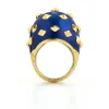 David Webb Rings*Jackie Ring, Blue Enamel
