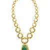 David Webb Necklaces*Jade Necklace, Hammered 18K Gold