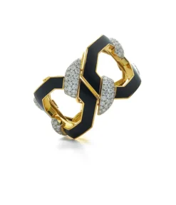 David Webb Bracelets*Juno Bracelet, Black Enamel